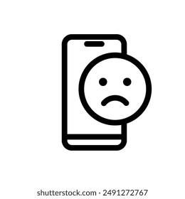 Vector graphics. SEO marketing, analytics, advertising, business icon. Linear icon, feedback button. Linear icons such as feedback, message icon, and thumb up.