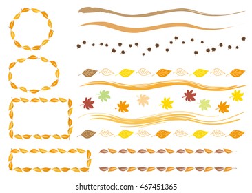 Vector Graphics set of Autumn leaves