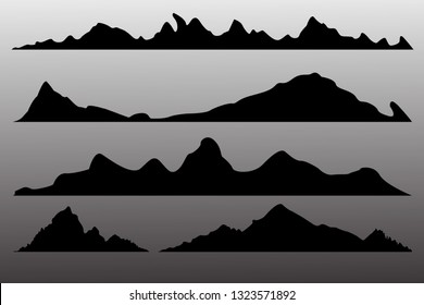 Vector graphics Set of mountains