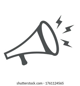 
Vector graphics .
Shout. Hand held loud speaker.