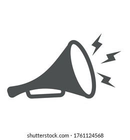 
Vector graphics .
Shout. Hand held loud speaker.