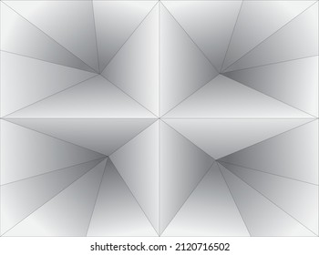 Vector graphics showing an object resulting from the transformation of triangles. The 3D effect was achieved through the use of gradients.