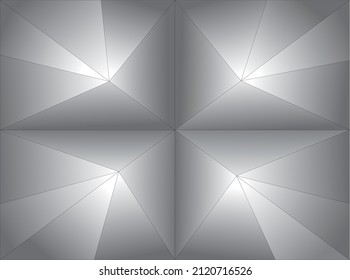Vector graphics showing an object resulting from the transformation of triangles. The 3D effect was achieved through the use of gradients.