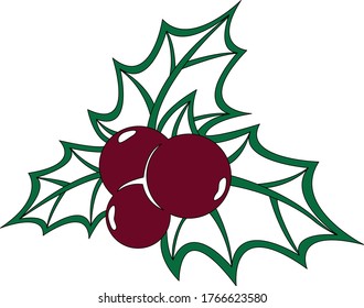 vector graphics silhouette of berries .