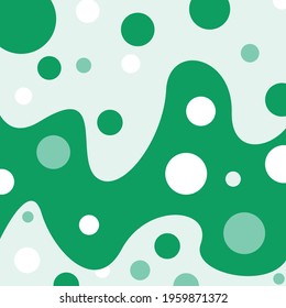 Vector graphics of smoth green liquid and bubble wallpaper on white background, white background with colorful milk green, light green pattern wallpaper, suitable for digital, or presentation backgrou