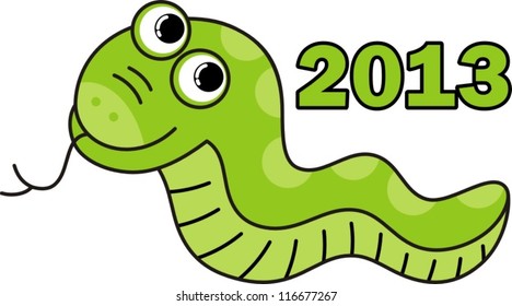 Vector graphics. Snake - a symbol of the new year 2013. Happy new year!
