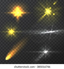 Vector graphics, space elements, lighting effects, galactic light, set of vector space, lighting effects, illustrations element.
