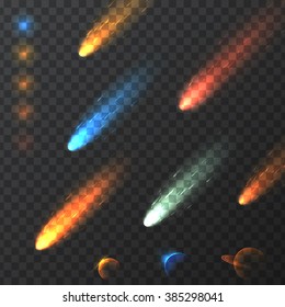 Vector graphics, space elements, lighting effects, galactic light, set of vector space, lighting effects, illustrations element.
