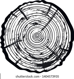 Vector graphics Stump, Tree cut, Tree rings