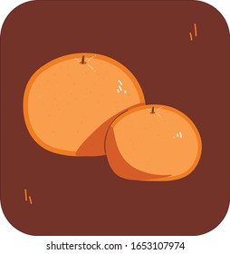 Vector graphics. Tangerine logo. Tangerine icon