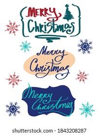 Vector graphics, test merry christmas, illustration