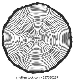  Vector graphics Tree cut. Stump. Snag.