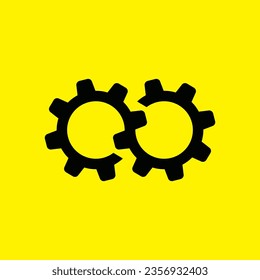 vector graphics of two gears forming an infinity symbol. can be used for logos or other graphic products