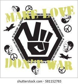 Vector Graphics and typography t-shirt design for apparel. Varsity and camouflage.