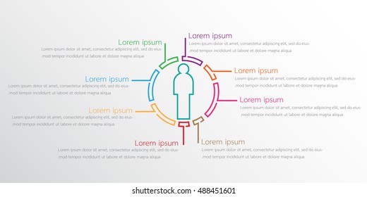 Vector graphics used for the human body related reports are divided into 8 topics.