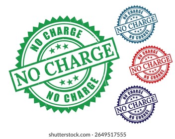 Vector graphics of various seals with the words no charge for commercial use and promotion needs