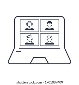 
Vector graphics video conferencing, remote work
