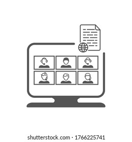 
Vektorgrafiken, Videokonferenzen, Remote-Arbeiten.
Abschluss von Verträgen während der Konferenz, Austausch von Informationen in einem Video-Konferenz-Chat. Internationale Kommunikation.