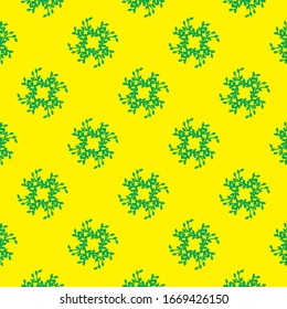 vector graphics of vintage style leaf and stem pattern
