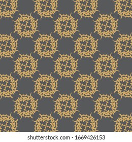 vector graphics of vintage style leaf and stem pattern