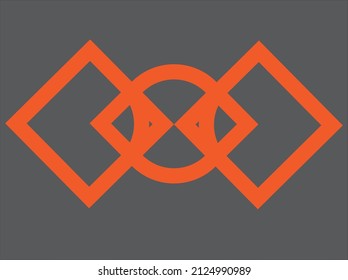 Vector graphics were created as a result of combining and transforming geometric figures, a circle, a square and a triangle.