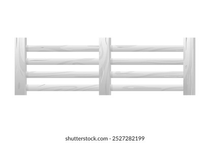 Vector graphics of a wooden fence painted with white paint. This design highlights the embossed texture of the wood, creating a rustic vintage feel.