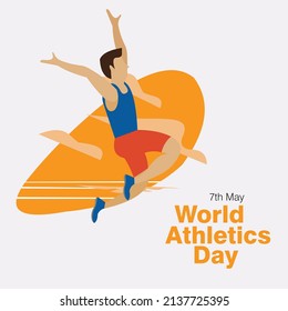 Vector graphics of world athletics day good for world athletics day celebration. simple and elegant design