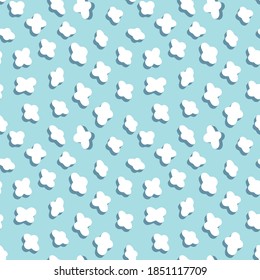 Vector graphics.Abstract illustration seamless pattern.Stylish minimalistic cross pattern with blue shade.Can be used in the design of wallpapers,postcards,websites,fabrics,packaging.