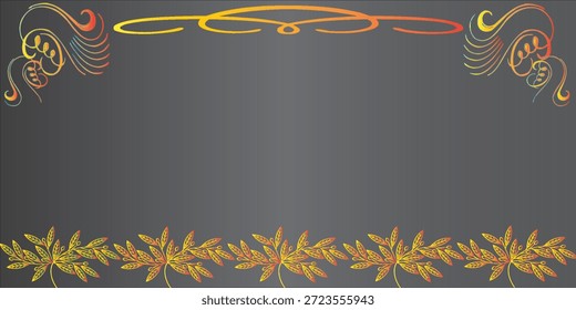 Gráficos vetoriais, delicado quadro brilhante dourado na forma de retângulos em um fundo escuro.Design decoração,elemento gráfico para cartões,convite,cartaz,foto