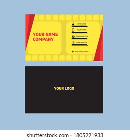 Vector Grapich Of Bussines Card Design Whit Elegan Design Gold , Black And Color Scame .perfect To Use For Film Studio Company