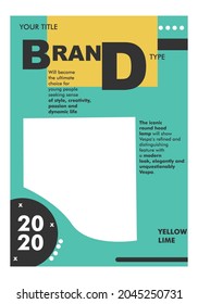 Vector Grapich of Modern Poster design with modern tosca, black, and yellow lime scheme. Perfect to use for product promotion media.