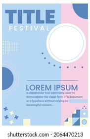 Vector Grapich von Modern Poster Design mit Pastellfarben-Schema. Perfekt für die Verwendung in Produktaktivierungsmedien.