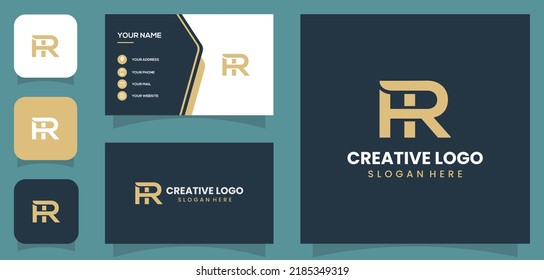 vector grapik HR or H R letter alphabet logo 