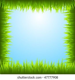 vector grass frame