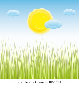 vector grass illustration border background