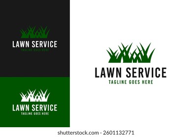 Vector grass for lawn service logo design template symbol illustration