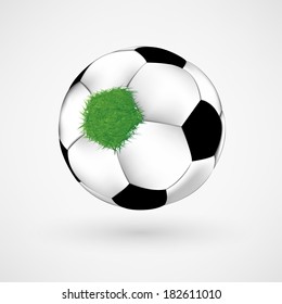 Vector Grass on Soccer Ball