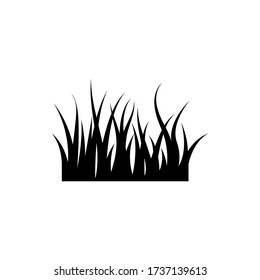 vector grass silhouette isolated on background