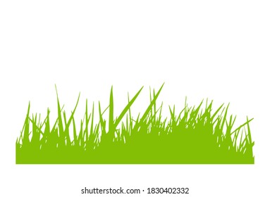 vector grass silhouette isolated on white background