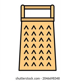 Vector Grater Filled Outline Icon Design
