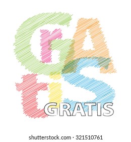 Vector Gratis. Broken text scrawled