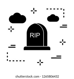 vector grave icon 
