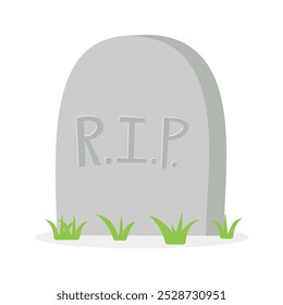 Vector Grave Illustration on White Background