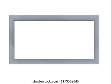 vector gray abstract frame, metal silver