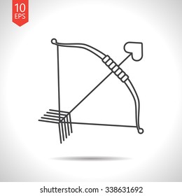 Vector gray amour arrow icon on white background 