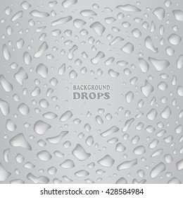 Vector gray background of drops 