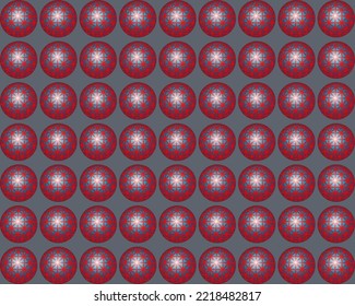 Vector gray background with red lace circles