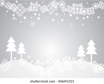 Vector gray background with snowflakes.vector illustration. 