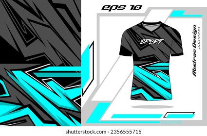 Vector gray blue sports shirt jersey design template 3d