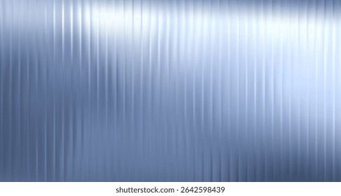 Vector Gray Blurred Glass Gradient background. Vertical Ribbed glass texture. Abstract bg.